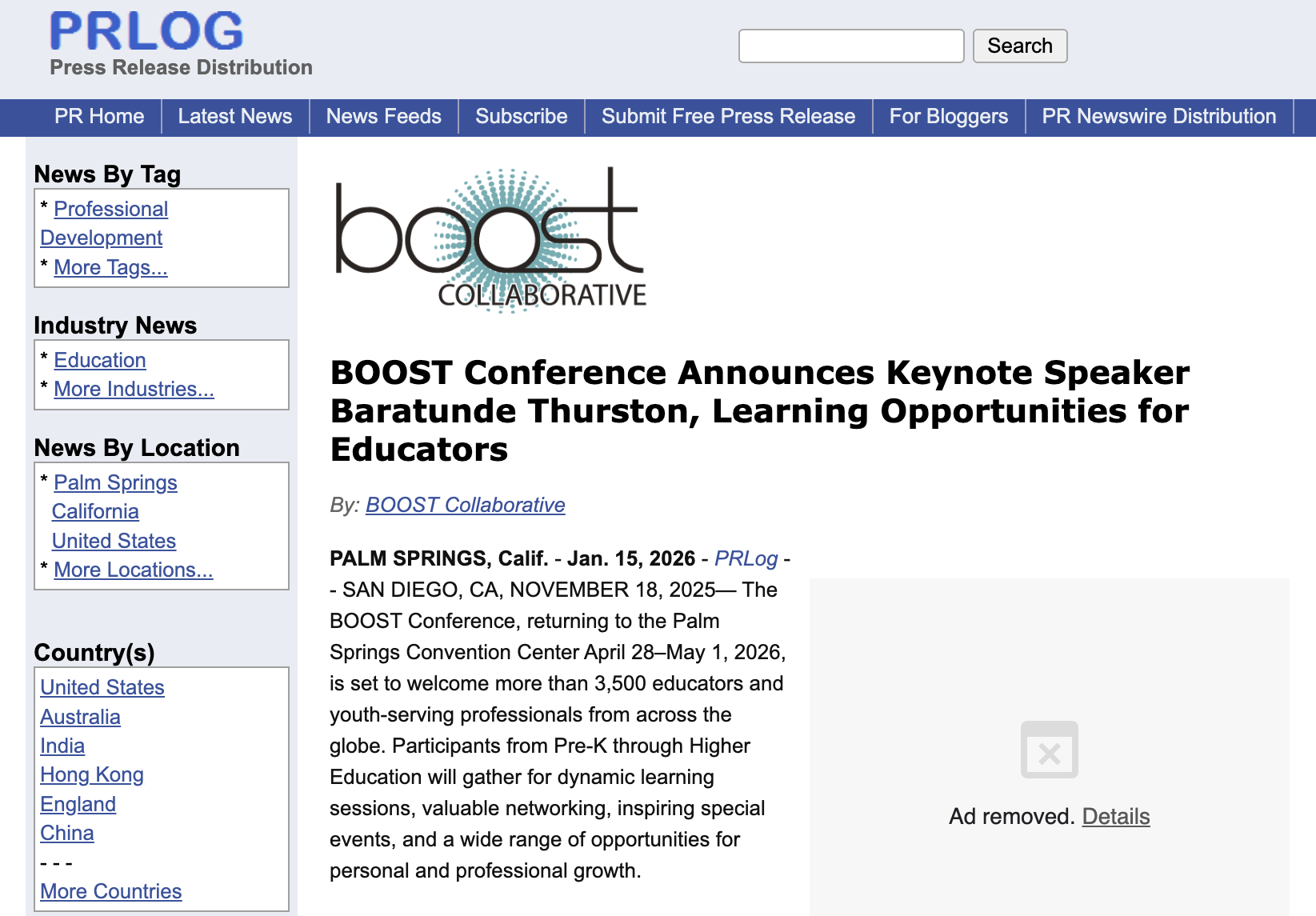 BOOST Conference Press Release Jan 2026