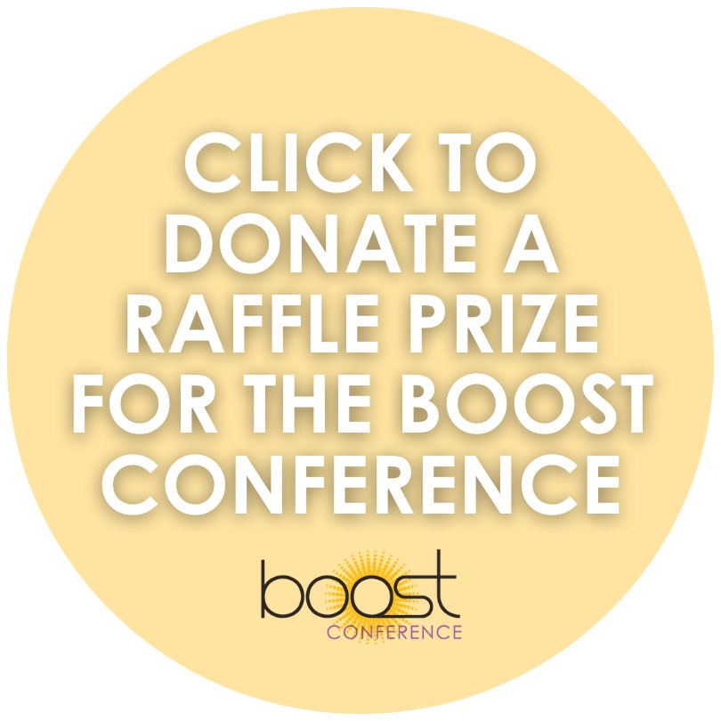 Click to donate a raffle prize for the BOOST Conference buton