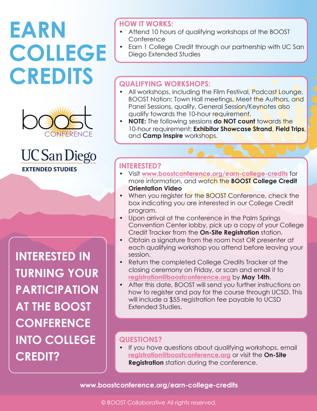 College Credits Flyer